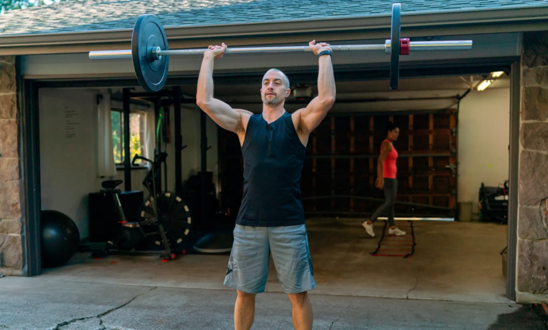 The overhead barbell press, known for its simplicity and effectiveness, not only targets the deltoids but also engages the core, triceps, and stabilizing